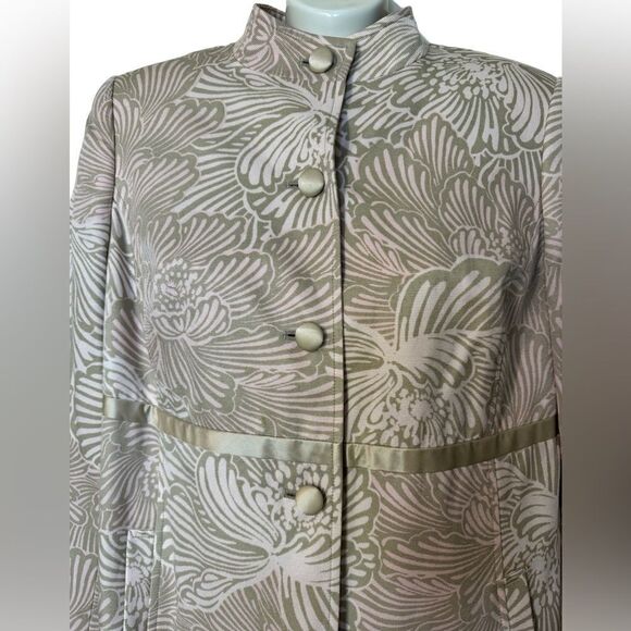 Sigrid Olsen Silk & Cotton Blend Floral Lightweight Jacket - Picture 1 of 13